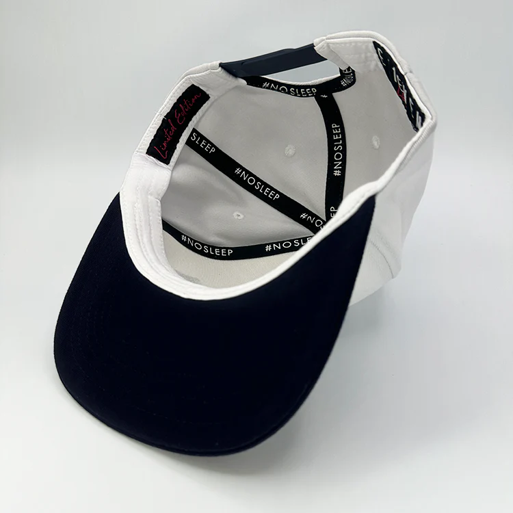 White & Navy Snapback Cap 1021 - Image 4